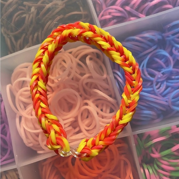 6 inch yellow and red rainbow loom bracelets - Picture 3 of 3